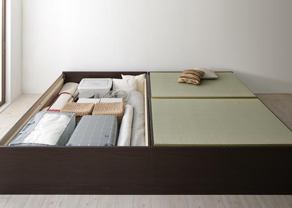 布団が収納できる大容量収納畳ベッドは並べても使いやすい