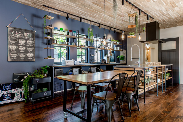 See more industrial dining room designs